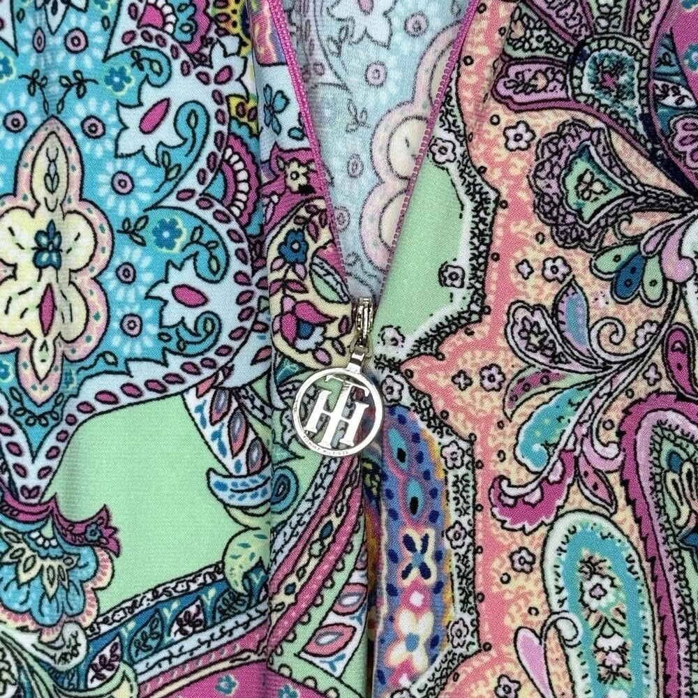 Tommy Hilfiger Multicolor Paisley Bell Sleeve Dress Women’s Size 4 - Picture 9 of 11